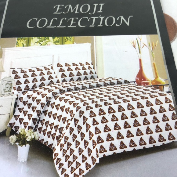 Emoji 🍩 Give a 💩 Poop Sheet / Comforter Set Twin - Picture 6 of 8